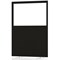 Impulse Plus Clear Half Vision Floor Screen, 1200x1650mm, Black