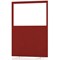 Impulse Plus Clear Half Vision Floor Screen, 1200x1650mm, Burgundy