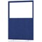 Impulse Plus Clear Half Vision Floor Screen, 1200x1650mm, Powder Blue