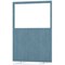 Impulse Plus Clear Half Vision Floor Screen, 1200x1650mm, Sky Blue