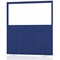 Impulse Plus Clear Half Vision Floor Screen, 1600x1500mm, Powder Blue