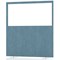 Impulse Plus Clear Half Vision Floor Screen, 1600x1500mm, Sky Blue