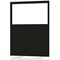 Impulse Plus Clear Half Vision Floor Screen, 1200x1500mm, Black