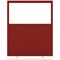 Impulse Plus Clear Half Vision Floor Screen, 1200x1500mm, Burgundy