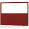 Impulse Plus Clear Half Vision Floor Screen, 1600x1200mm, Burgundy