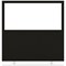 Impulse Plus Clear Half Vision Floor Screen, 1200x1200mm, Black
