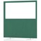 Impulse Plus Clear Half Vision Floor Screen, 1200x1200mm, Palm Green