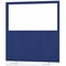Impulse Plus Clear Half Vision Floor Screen, 1200x1200mm, Powder Blue