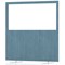 Impulse Plus Clear Half Vision Floor Screen, 1200x1200mm, Sky Blue