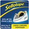 Sellotape Large Desktop Tape Dispenser, Takes 25mm x 66m Tape, Chrome Sellotape Large Desktop Tape Dispenser, Takes 25mm x 66m Tape, Chrome