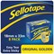 Sellotape Original Golden Tape Rolls, 18mm x 33m, Pack of 8