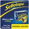 Sellotape Original Golden Tape Rolls, 48mm x 66m, Pack of 6