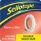 Sellotape Double Sided Tape, 12mmx33m, Pack of 8