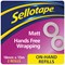 Sellotape On-Hand Refills Invisible Tape, 18mm x 15m, Pack of 2
