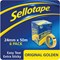 Sellotape Original Golden Tape, 24mmx50m, Pack of 6