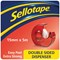 Sellotape Double Sided Tape and Dispenser, 15mm x 5m