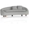 Mimi 3 Seater Curved Sofa, Grey Boucle Fabric