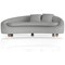 Mimi 3 Seater Curved Sofa, Grey Boucle Fabric