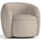 Phoebe Swivel Accent Chair, Cream Boucle