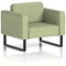 Brixworth Armchair, With Black Legs, In Rivet Fabric, Burnish