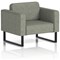 Brixworth Armchair, With Black Legs, In Rivet Fabric, Vitreous Brixworth Armchair, With Black Legs, In Rivet Fabric, Vitreous