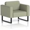 Brixworth Armchair, With Black Legs, In Main Line Flax Fabric, Newbury