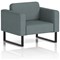Brixworth Armchair, With Black Legs, In Main Line Flax Fabric, Westminster