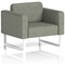 Brixworth Armchair, With White Legs, In Rivet Fabric, Vitreous Brixworth Armchair, With White Legs, In Rivet Fabric, Vitreous