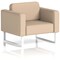 Brixworth Armchair, With White Legs, In Synergy Fabric, Affix