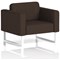 Brixworth Armchair, With White Legs, In Synergy Fabric, Wed