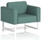 Brixworth Armchair, With White Legs, In Sumi Fabric, Handa