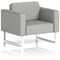Brixworth Armchair, With White Legs, In Sumi Fabric, Tokyo