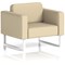 Brixworth Armchair, With White Legs, In Sumi Fabric, Zen