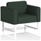 Brixworth Armchair, With White Legs, In Yoredale Fabric, Ingleton