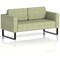 Brixworth 2 Seater Sofa, With Black Legs, In Rivet Fabric, Burnish
