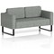 Brixworth 2 Seater Sofa, With Black Legs, In Rivet Fabric, Prime