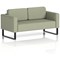 Brixworth 2 Seater Sofa, With Black Legs, In Main Line Flax Fabric, Newbury