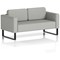 Brixworth 2 Seater Sofa, With Black Legs, In Sumi Fabric, Tokyo