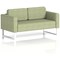 Brixworth 2 Seater Sofa, With White Legs, In Rivet Fabric, Burnish