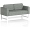 Brixworth 2 Seater Sofa, With White Legs, In Rivet Fabric, Prime
