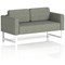 Brixworth 2 Seater Sofa, With White Legs, In Rivet Fabric, Vitreous Brixworth 2 Seater Sofa, With White Legs, In Rivet Fabric, Vitreous