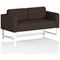 Brixworth 2 Seater Sofa, With White Legs, In Synergy Fabric, Wed
