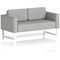 Brixworth 2 Seater Sofa, With White Legs, In Sumi Fabric, Tokyo