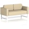 Brixworth 2 Seater Sofa, With White Legs, In Sumi Fabric, Zen
