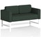 Brixworth 2 Seater Sofa, With White Legs, In Yoredale Fabric, Ingleton