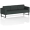 Brixworth 3 Seater Sofa, With Black Legs, In Rivet Fabric, Charcoal