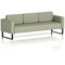 Brixworth 3 Seater Sofa, With Black Legs, In Main Line Flax Fabric, Newbury