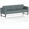 Brixworth 3 Seater Sofa, With Black Legs, In Main Line Flax Fabric, Westminster