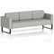Brixworth 3 Seater Sofa, With Black Legs, In Sumi Fabric, Tokyo