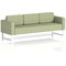 Brixworth 3 Seater Sofa, With White Legs, In Rivet Fabric, Burnish